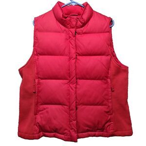 Vintage GAP Puffer Vest Down Fill Red Outdoor Hiking Zip  Womens L Y2K